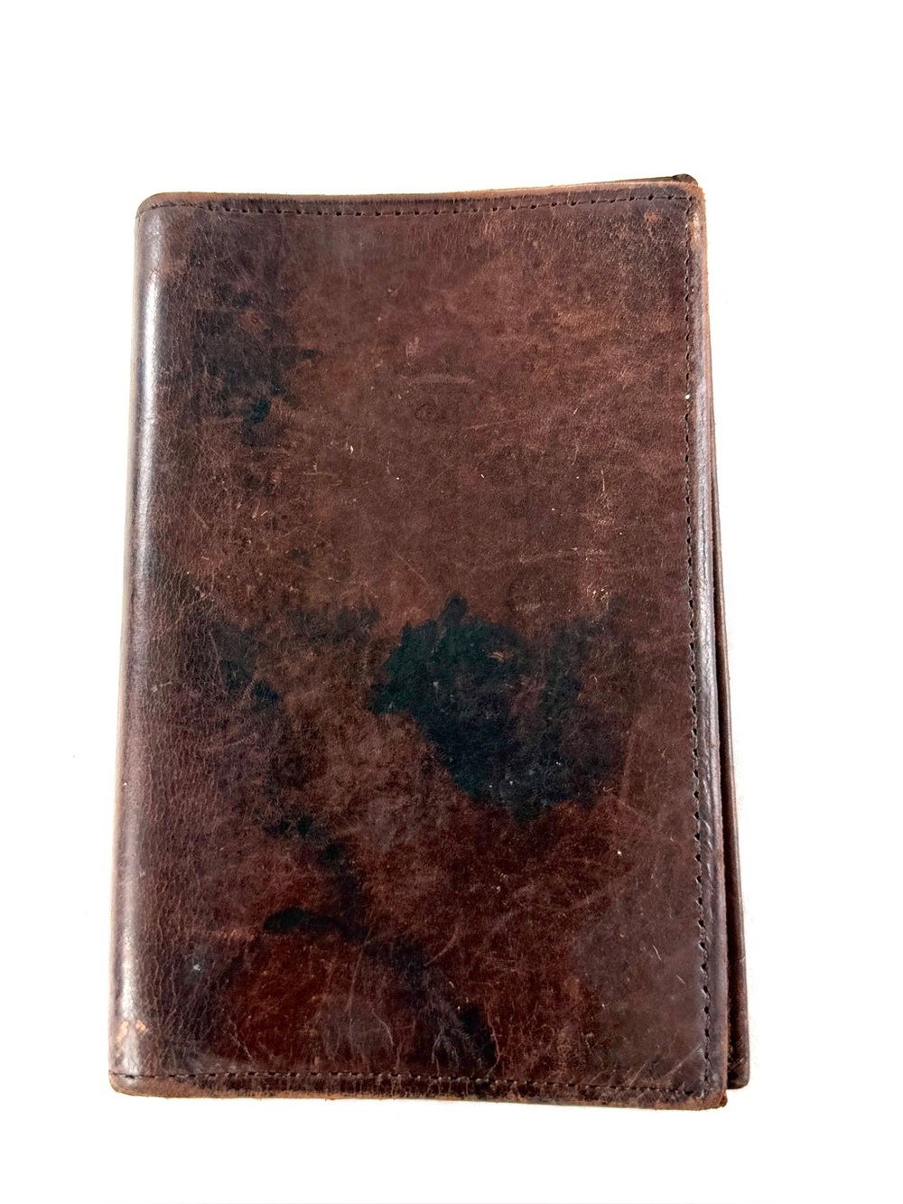 Vintage Coach Unisex Brown Leather Passport Cover Holder Patina Classic